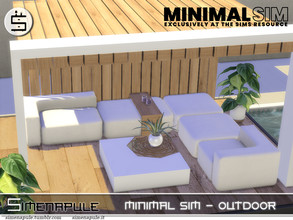 Sims 4 — Outdoor Minimal Sim by Simenapule — The set includes 8 objects: - Coffee Tables 01 - Coffee Tables 02 - Modular