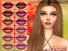 Sims 4 — Raina Lipstick N129 by MagicHand — Sparkling lipstick in 16 colors - HQ Compatible. Preview - CAS thumbnail