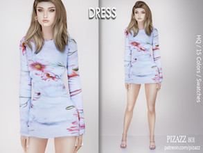 Sims 4 — Long sleeve mini by pizazz — A classy, stylish dress that is both modern and flattering. Great for formal