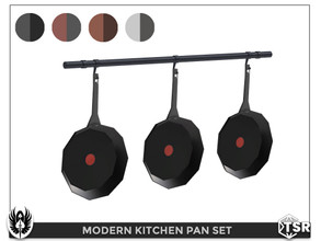 Sims 4 — Modern Kitchen Pan Set by nemesis_im — Pan Set from Modern Kitchen Set - 4 Colors - Base Game Compatible
