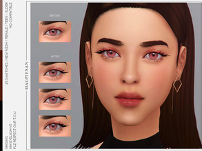 Sims 4 — MM 3D Eyelash v5 by magpiesan — Maxis match Eyelashes 45 swatches for female. The category is glasses and HQ
