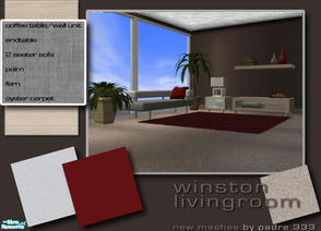 Sims 2 — Winston Livingroom by Padre — Relax and chill in this contemporary, streamlined livingroom for the more modern