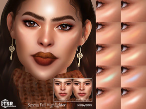 Sims 4 — Serena Fall Highlighter by MSQSIMS — This Fall Highlighter comes in 10 swatches. It is suitable for Female/Male