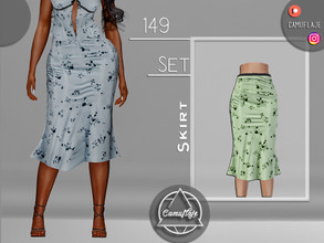 Sims 4 — SET 149 - Skirt by Camuflaje — Fashion cute elegant party set that includes skirt & top ** Part of a set **