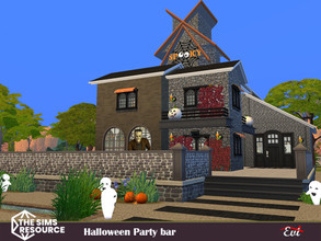 Sims 4 — Halloween Party Bar_TSR only CC by evi — The perfect place to have fun the Halloween Night