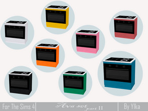 Sims 4 — [SJB] Ava set part II Kitchen - Stove II by Ylka by Ylka — Has 8 colors. You can see all the colors in the photo