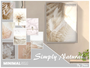 Sims 4 — MinimalSIM Simply Natural Wall Arts [Mesh Required] by philo — Natural Wall arts for minimalist and modern
