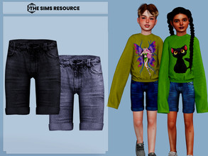Sims 4 — Denim Short Jeans by couquett — Denim Short Jeans -avaible in 10 swatches -new mesh -HQ mod Compatible -Custom