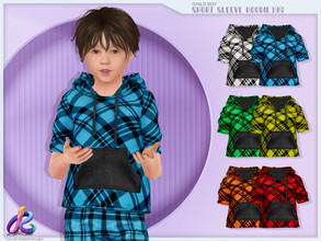 Sims 4 — Child Boy Hoodie 195 by RobertaPLobo — :: Child Short Sleeve Hoodie 195 - TS4 :: Only for Boys :: 6 swatches ::