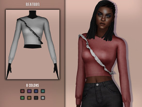 Sims 4 — Top No.48 by BeatBBQ — - 8 Colors - All Texture Maps - New Mesh (All LODs) - Custom Thumbnail - HQ Compatible