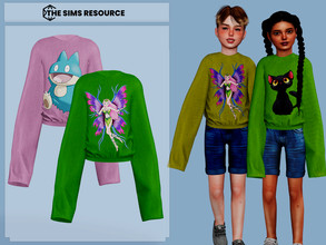 Sims 4 — Asha Sweater  by couquett — Sweater for your kid -avaible in 18 swatches -new mesh -HQ mod Compatible -Custom