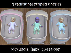 Sims 4 — Traditional Striped Onesies by mcrudd — Hi simmers, all of your little babies will be wearing the traditional