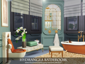 Sims 4 — Hydrangea Bathroom by dasie22 — Hydrangea Bathroom is a contemporary and a bit traditional room. Please, use