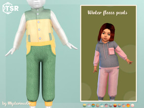 Sims 4 — Winter fleece pants by MysteriousOo — Winter fleece pants for toddlers in 12 colors