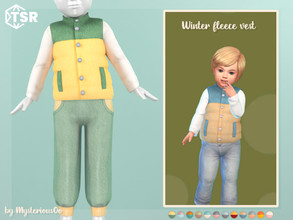 Sims 4 — Winter fleece vest by MysteriousOo — Winter fleece vest for toddlers in 12 colors