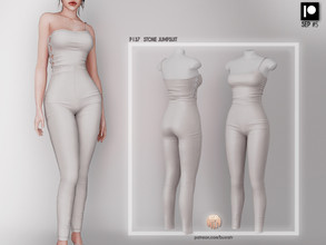 Sims 4 —  [PATREON]  (Early Access) STONE JUMPSUIT P137 by busra-tr — 10 colors Adult-Elder-Teen-Young Adult For Female