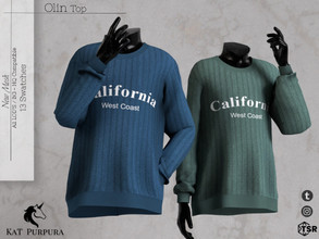 Sims 4 — Olin Top by KaTPurpura — Wool sweater for children with typography on the chest