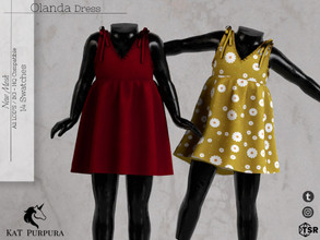 Sims 4 — Olanda Dress by KaTPurpura — Short dress for infants with shoulder straps