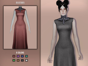 Sims 4 — Dress No.32 by BeatBBQ — - 8 Colors - All Texture Maps - New Mesh (All LODs) - Custom Thumbnail - HQ Compatible