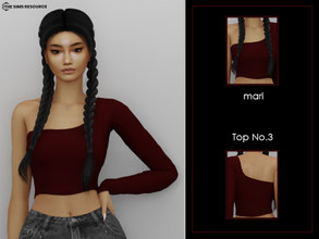 Sims 4 — Top No.3 by mari_19 — - 6 colors - New mesh - All LODs - Custom thumbnail