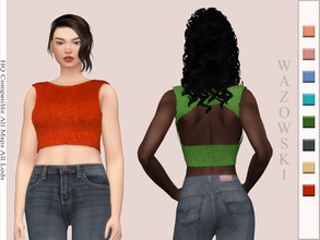 Sims 4 — DESIGN NO.41 by _WAZOWSKI_ — All Texture Maps New Mesh 8 Colors HQ Compatible