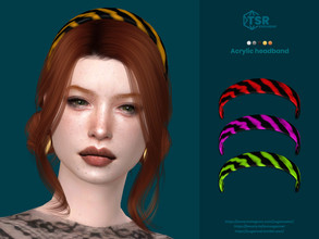 Sims 4 — Acrylic headband by sugar_owl — Big acrylic headband for male and female sims. 8 swatches. Teen - Adult - Elder.