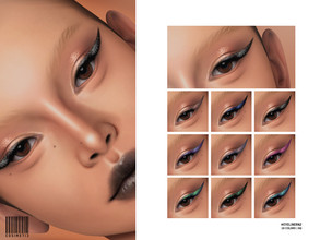 Sims 4 — #MM Eyeliner | N2 by cosimetic — - Female - 10 Swatches. - 10 Custom thumbnail. - You can find it in the makeup