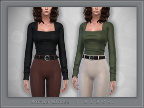 Sims 4 — Portia Blouse. by Pipco — A stylish blouse in 20 colors. Base Game Compatible New Mesh All Lods HQ Compatible