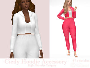 Sims 4 — Cicily Hoodie Accessory by Dissia — Short long sleeves hoodie as an accessory :) Available in 47 swatches Right