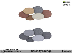 Sims 4 — Serenity Lounge_Wall decoration by kardofe — Group of flat stones to decorate the wall, in two colour options
