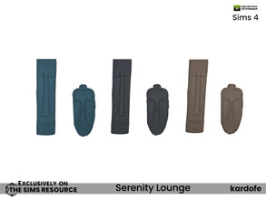 Sims 4 — Serenity Lounge_Wall decoration 2 by kardofe — Ethnic masks for wall decoration, in three colour options