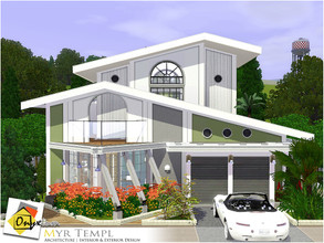 Sims 3 — Myr Templ by Onyxium — On the first floor: Living Room | Dining Room | Kitchen | Bathroom | Adult Bedroom | Park