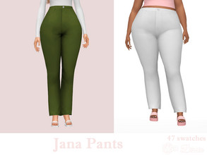 Sims 4 — Jana Pants by Dissia — High waist pants in many colors ;) Available in 47 swatches