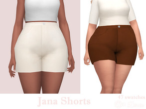 Sims 4 — Jana Shorts by Dissia — High waist shorts in many colors ;) Available in 47 swatches