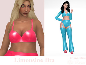 Sims 4 — Limousine Bra by Dissia — Leather or pvc bra in many colors! :) Available in 47 swatches Inspired by Lil Sis