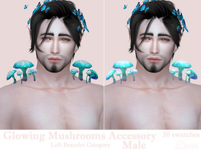 Sims 4 — Glowing Mushrooms Accessory Male(Simblreen 2022 Tumblr Gift) by Dissia — Slowly glowing mushrooms on sims