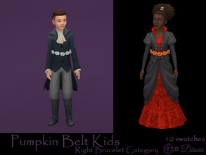 Sims 4 — Pumpkin Accessory Belt Kids by Dissia — Accessory belt made of little pumpkins for children :) Available in 10