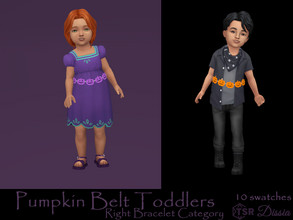 Sims 4 — Pumpkin Accessory Belt Toddlers by Dissia — Accessory belt made of little pumpkins for toddlers :) Available in