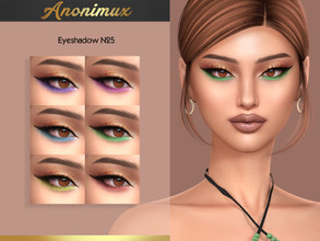 Sims 4 — Eyeshadow N25 by Anonimux_Simmer — - 8 Shades - Compatible with the color slider - BGC - HQ - Thanks to all CC