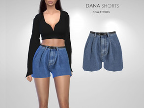 Sims 4 — Dana Shorts by Puresim — Denim shorts in 5 swatches.