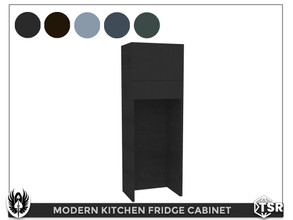 Sims 4 —  Modern Kitchen Fridge Cabinet by nemesis_im — Fridge Cabinet from Sherman Dinning Room Set - 5 Colors - Base