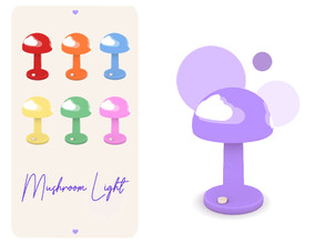 Sims 4 — Mushroom Light by aira_cc — A fun mushroom-shaped table lamp!!