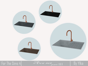 Sims 4 — [SJB] Ava set part III Kitchen - Sink by Ylka by Ylka — Has 4 colors. You can see all the colors in the photo