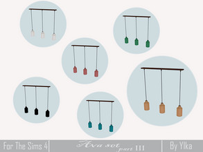Sims 4 — [SJB] Ava set part III Kitchen - triple chandelier M by Ylka by Ylka — Has 6 colors. You can see all the colors