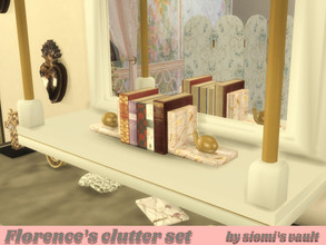Sims 4 — Florence clutter set bookend by siomisvault — A lovely bookend it's so cute idk haha hope you like it too.It's