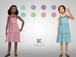 Sims 4 — Girl's Dress 09.21 by ErinAOK — Girl's Dress 8 Swatches