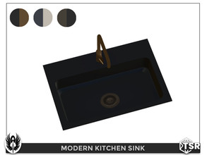 Sims 4 — Modern Kitchen Sink by nemesis_im — Sink from Modern Kitchen Set - 3 Colors - Base Game Compatible
