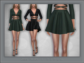 Sims 4 — Jess Skirt. by Pipco — A trendy skirt in 17 colors. Base Game Compatible New Mesh All Lods HQ Compatible