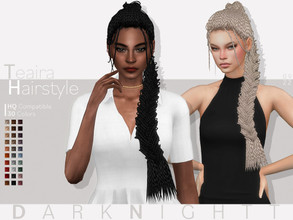 Sims 4 — Teaira Hairstyle by DarkNighTt — Teaira Hairstyle is a double braided, stylish, long and updo hairstyle. 30