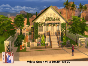 Sims 4 — ws White Green Villa - No CC by watersim44 — ws White Green Villa - No CC Welcome to this lot, with white green